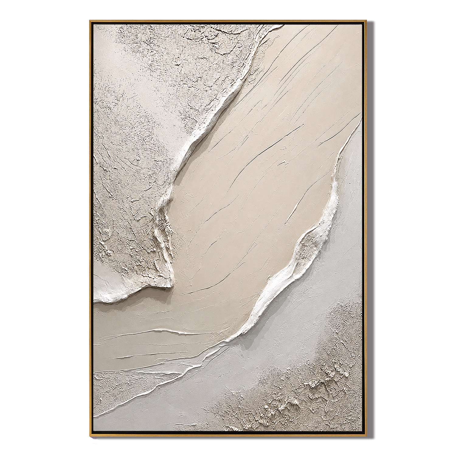 "Stonewashed Drift" – Wabi Sabi Neutral Textured Abstract Painting