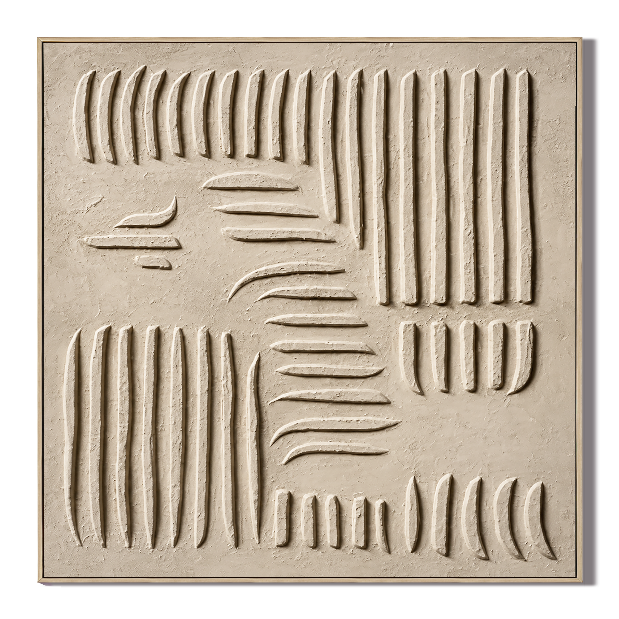 "Organic Cadence" – Wabi-Sabi Sand Tone Abstract Acrylic Painting