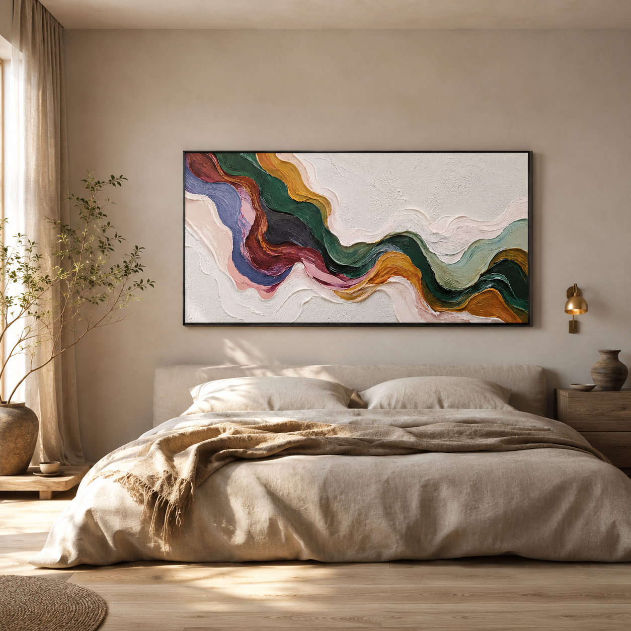 “Velvet Current” – Textured Organic Abstract Oil Painting