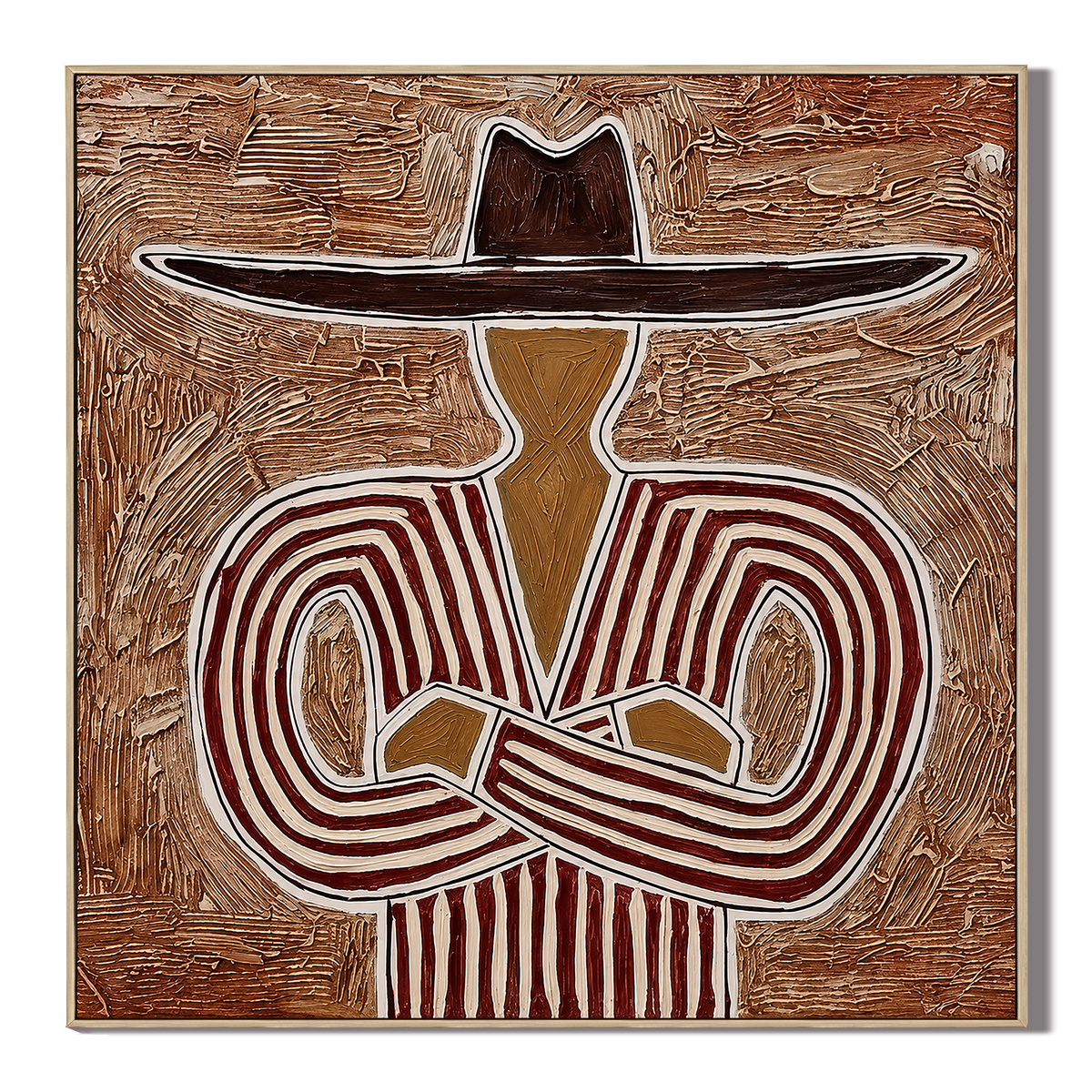 "Desert Resolve" – Modern Western Terracotta Impasto Oil Painting