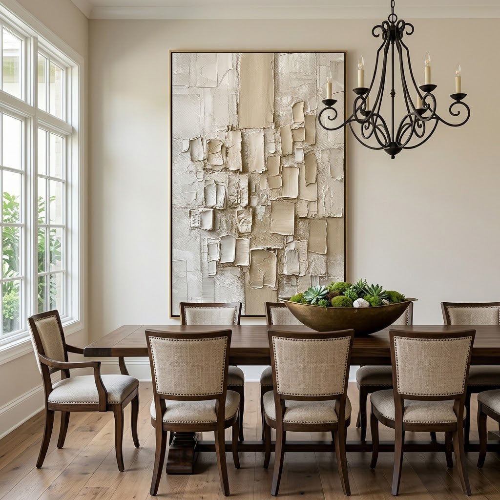 "Quiet Architecture" – Wabi Sabi Neutral Textured Abstract Painting
