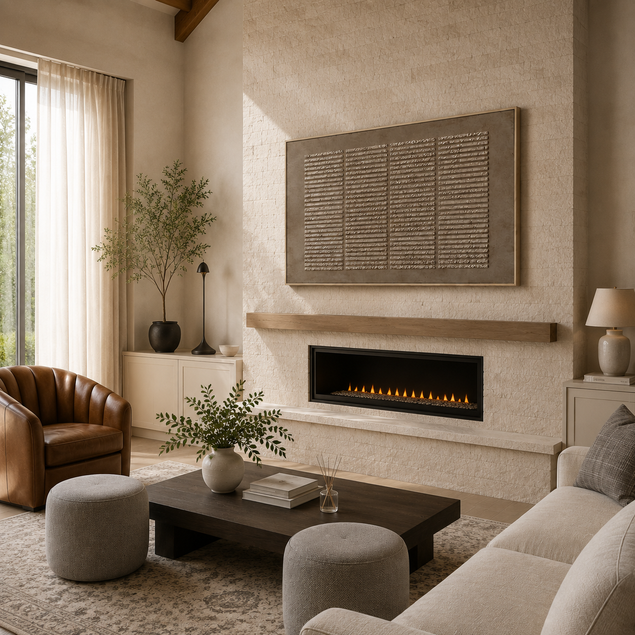 "Echoes of Earth" – Wabi-Sabi Neutral Textured Canvas